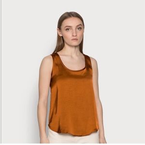 Banana Republic burnt orange satin top size small
